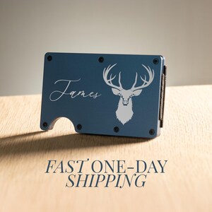 Cartera de metal personalizada para hombres, regalo para padrinos de boda, billetera de bolsillo frontal, tarjetero, regalo de cumpleaños, regalo de aniversario para él, billetera delgada