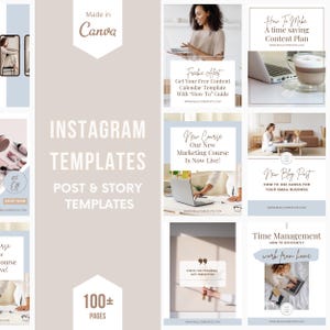 Editable Instagram Post & Story Templates for Canva