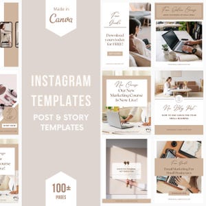 Instagram Post & Story Templates: Editable Canva Social Media (Digital Download)