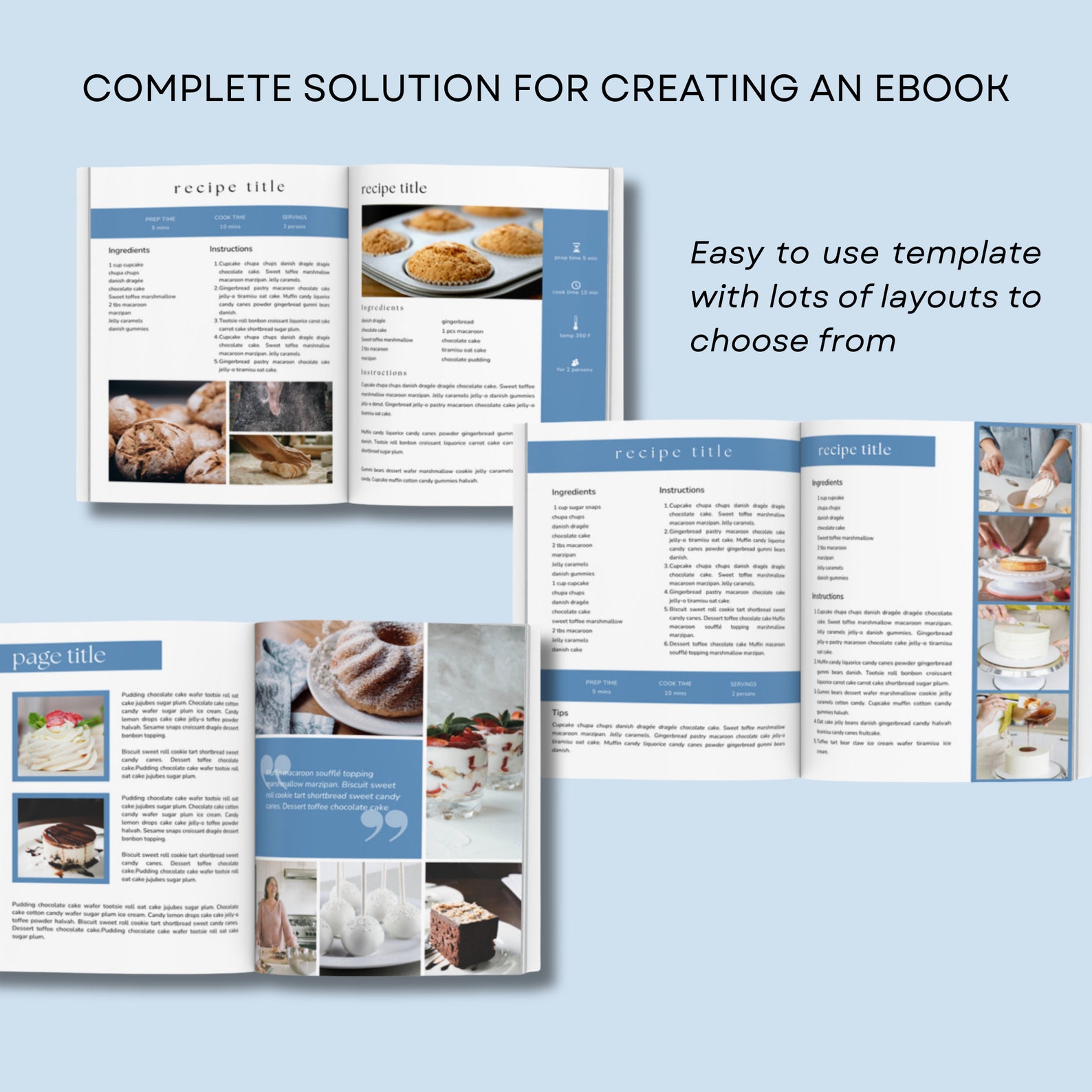 Canva Recipe Book Template: 75-page Cookbook Layout (digital Download ...