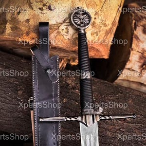 The Feline Steel Sword Witcher 3 Wild Hunt Swords Geralt Of Rivia Cosplay Swords White Wolf Monster Slayer Swords  Christmas Gift