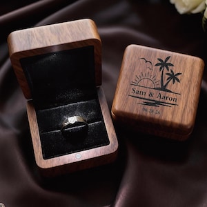 Custom Engagement Ring Box With Light, Personalized Ring Box with Light For Proposal, Proposal Ring Box, Lighted Wedding Ring Box