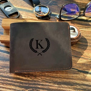 Cartera minimalista grabada, cartera personalizada, cartera personalizada para hombre, cartera personalizada para hombre, cartera de cuero