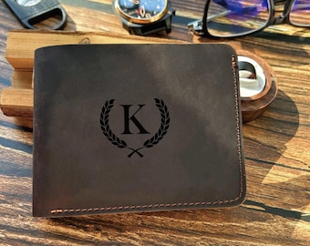 Minimalist Engraved Wallet, Personalized Wallet, Personalized Wallet for Men, Personalized Mens wallet, Leather Wallet