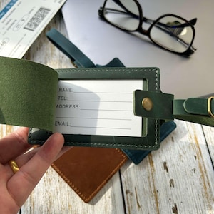 Personlaized Leather Luggage Tag