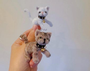 Wool Pipe Cleaner Kitten – DIY Kit or Finished Cat, Craft Project