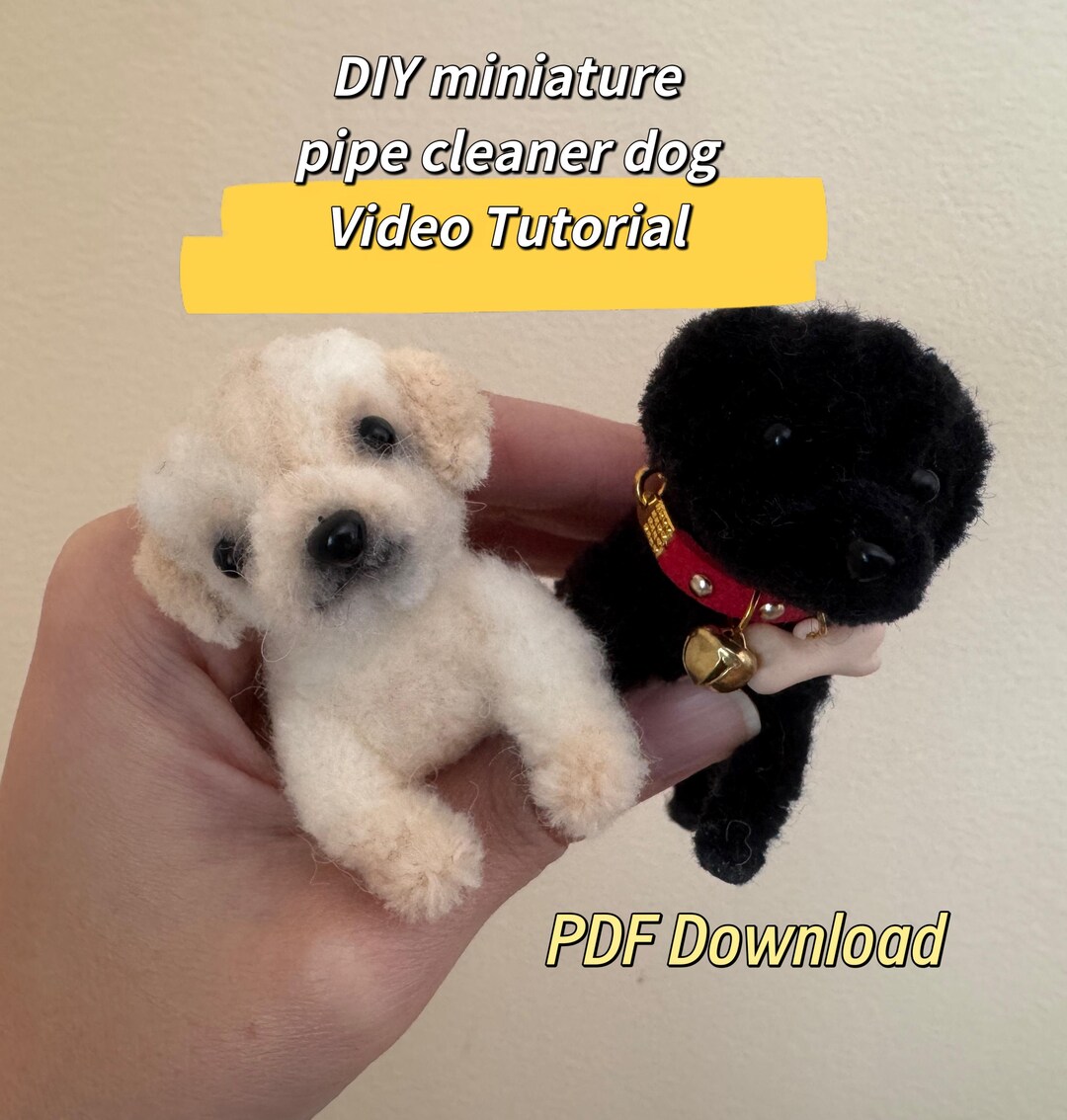 DIY Miniature Pipe Cleaner Labrador Dog—video Tutorial & PDF Guide - Etsy