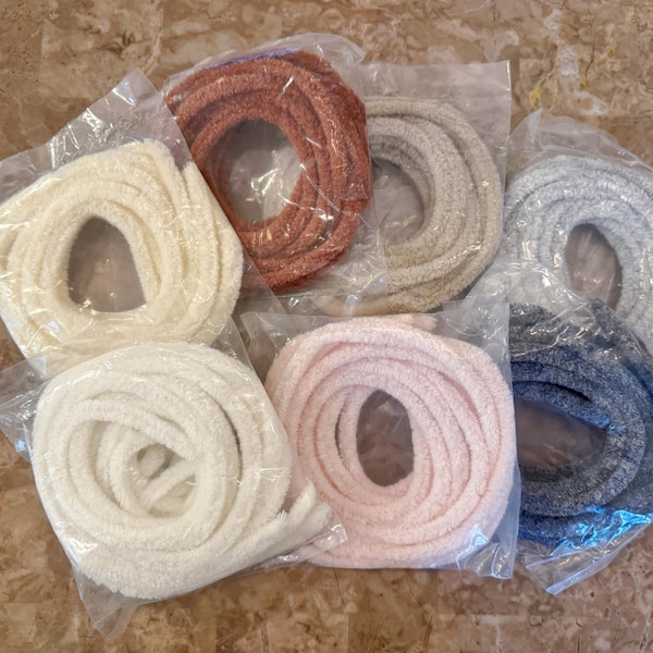 Wool Pipe Cleaners, 120cm Craft Chenille Stems (3mm/6mm/9mm)