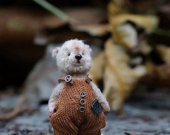 Handmade Miniature Pipe Cleaner Teddy Bear – DIY Craft Kit or Finished Item