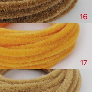 Wool Pipe Cleaners, 120cm Craft Chenille Stems (3mm/6mm/9mm) image 4