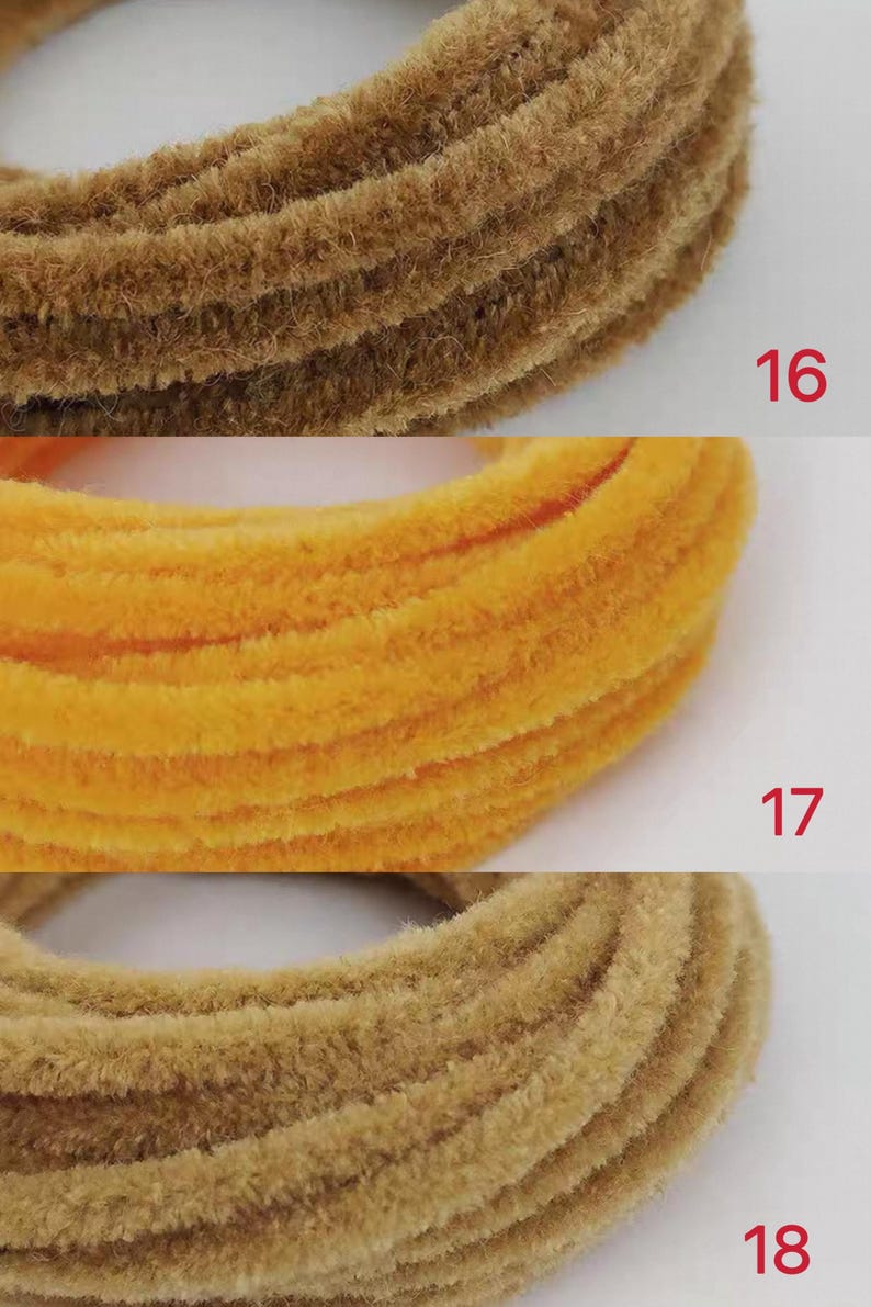 Wool Pipe Cleaners, 120cm Craft Chenille Stems (3mm/6mm/9mm) image 4