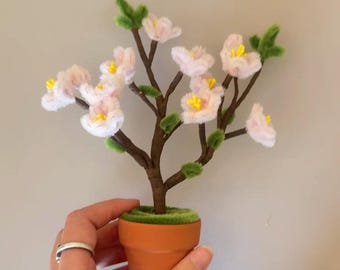 Handmade Pipe Cleaner Mini Potted flower DIY Kit- Unique Home Decor/Gift