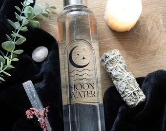 Moon Water Reusable Glass Water Bottle