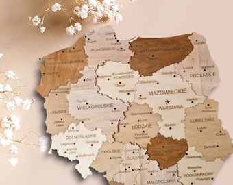 Map of Poland SVG DXF Digital Laser Cut Engrave Files