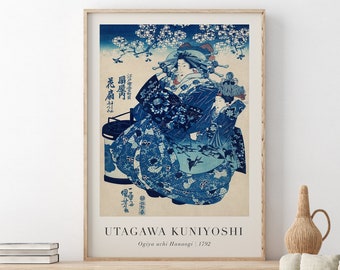 Utagawa Kuniyoshi Print, Japanese Wall Art, Digital Download, Woodblock Print, Vintage Poster