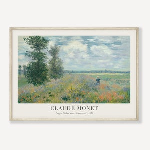 Impression de Monet, décor de maison de plage, art mural imprimable, peinture de Claude Monet, affiche d'exposition, art éclectique