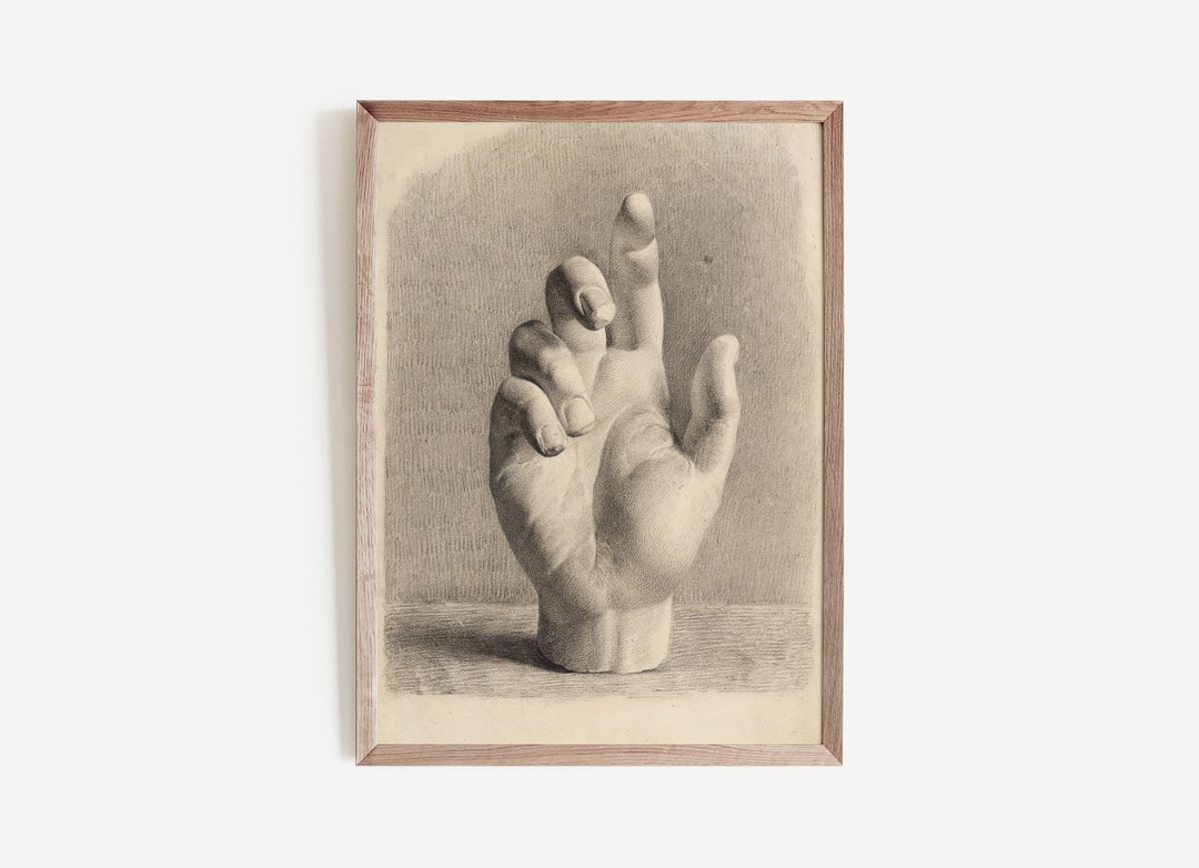 Vintage Hand Drawing, Etching Wall Art, Rustic Decor, Farmhouse Wall