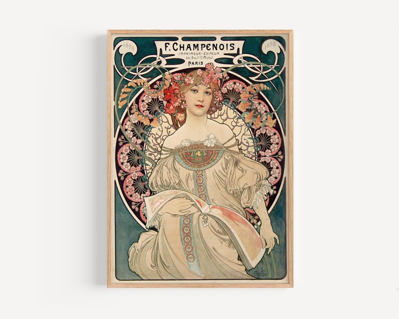 Alphonse Mucha Alphonse Mucha Print Printable Wall Art - Etsy