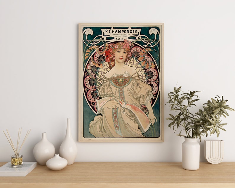 Alphonse Mucha Alphonse Mucha Print Printable Wall Art - Etsy