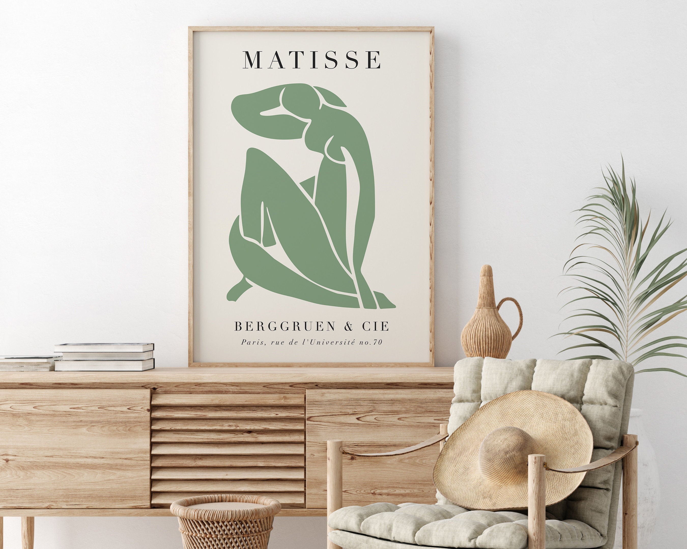 ANERZA 16 PCS Sage Green Wall Art Decor, Matisse Wall Prints for Bedroom,  Abstract Posters for Room Aesthetic, Wall Collage Kit Pictures for Living