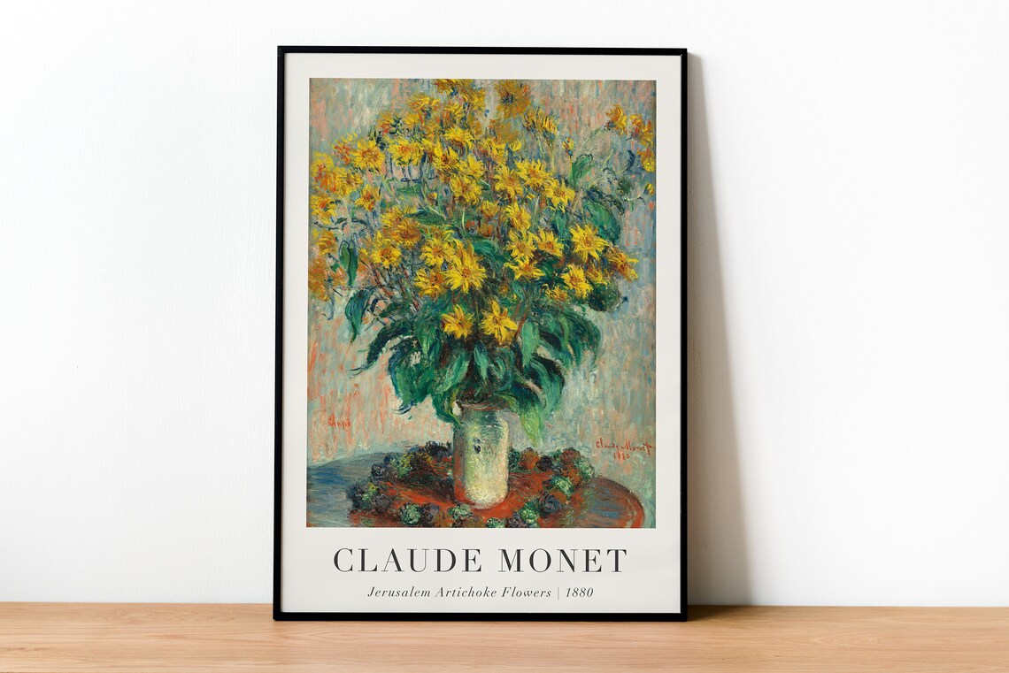Claude Art Print Jerusalem Artichoke Flowers Etsy
