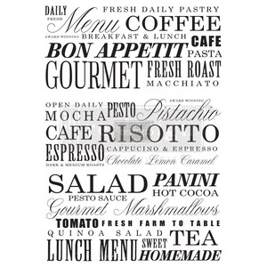 Redesign With Prima/ Delicious Menu Redesign Decor Transfers 23&quot;x31&quot;