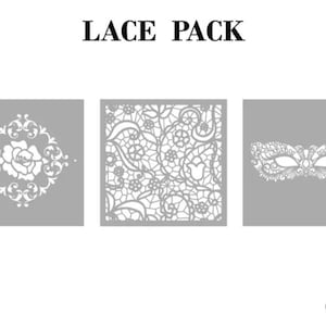 Grace On Design/ Lace Stencil Pack 12&quot; x 12&quot;