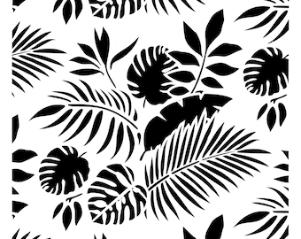 Posh Chalk Stencil "Tropical Leaves" 19x19inch *
