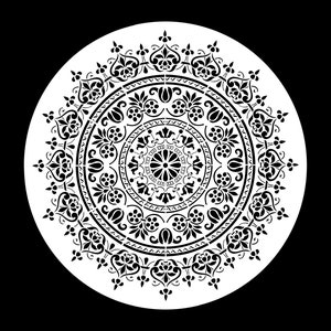 Posh Chalk Stencil WoodUMandala (Small) 11.8 in x 11.8 in