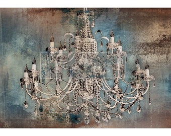 Redesign With Prima/ Moody Chandelier A1 Decoupage Rice Paper (Mulberry Tissue Paper) (23.4"x33.1") *