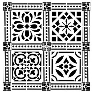Posh Chalk "Victorian Tile" Stencil