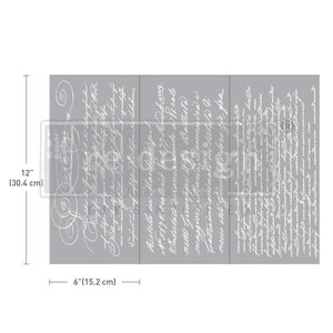 May include: A grey stencil with a white script design. The stencil is 30.4 cm tall and 15.2 cm wide. The script includes the words "Asstells in Mandelle per N. 3875. Eratorid Ex 0.77 R$333. Antestati erroneamente a Pproto Han. Ballista W Giuseppe G maggiori, Maria, Domeniede Cellerindeninseri in tutela di mus että Giuseppe foro zis, fran"
