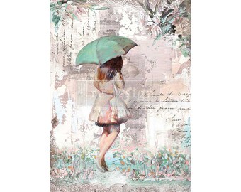 Rainy Afternoon A-1 Decoupage Paper Redesign with Prima 23.4x33.1 – Belle  & Beau 850