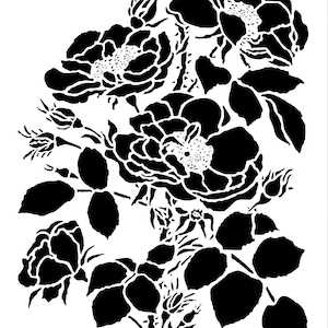Posh Chalk Stencil Lovely Lush Posey 9.84 in × 13.78 in