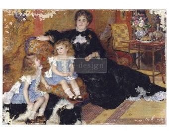 Redesign With Prima/ Family Moment Redesign A1 Decoupage Rice Paper (Mulberry Tissue Paper) (23.4"x33.1") *