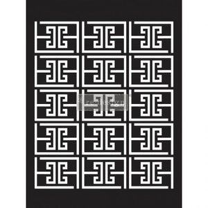 Redesign With Prima/ Something Geometric Decor Stencils 1 pc, sheet size 9&quot;x12&quot;