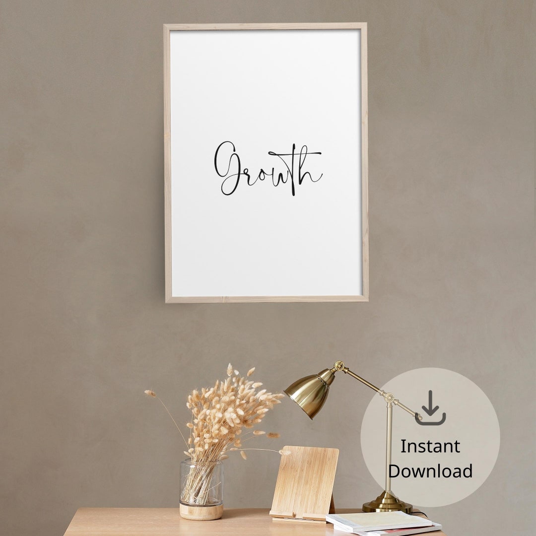 Minimalist Home Office Wall Art, Living Room Print, Motivational Wall