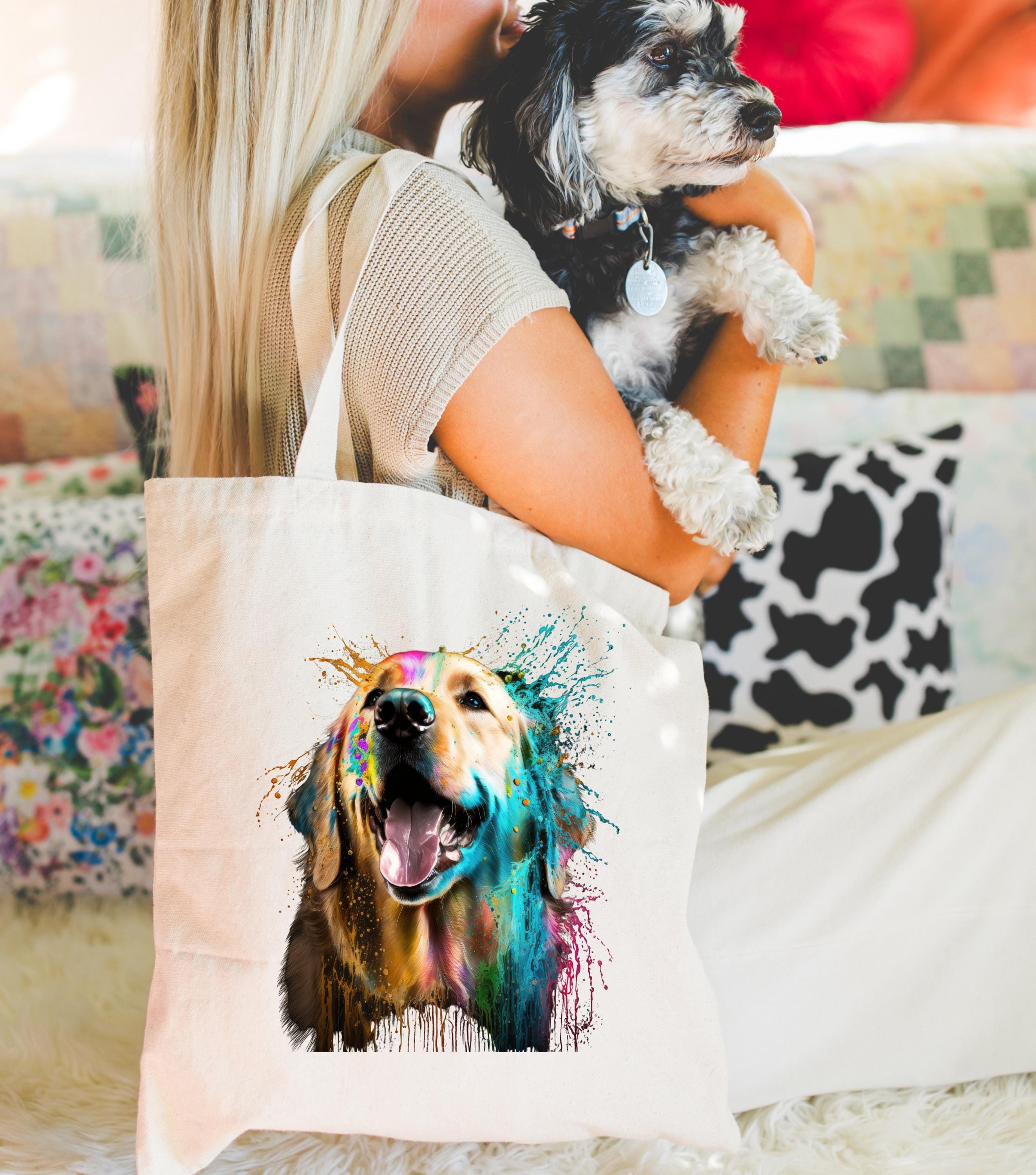 ゴールデンレトリバー犬 両面トートバッグ - Etsy 日本