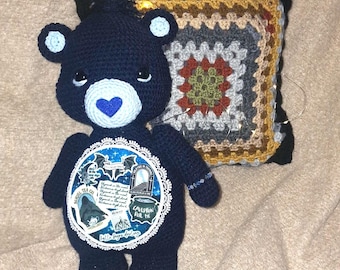 ACOTAR Night Court Crochet Bear, Sarah J Maas Inspired Plush, Fantasy Bookish Amigurumi Gift