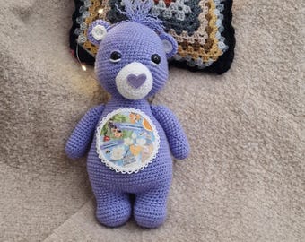 Magnolia Parks Crochet Care Bear Plush: BookTok Romance Decor, Cottagecore Gift, Bookshelf Buddy