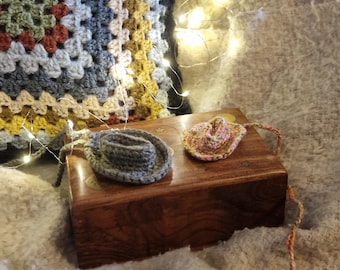 Mini Crochet Cowboy Hat Pattern: Bookmark or Car Hanger (Digital Download)