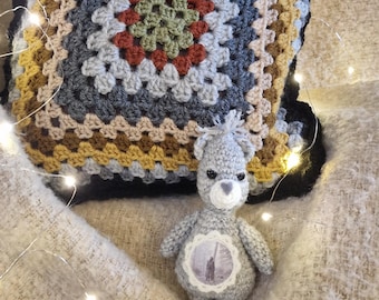 Folklore Era Crochet Bear: Taylor Swift Inspired Plush Collectible