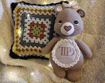 TTPD Era Crochet Bear: Taylor Swift Inspired Plushie, Swiftie Gift, Cottagecore Unique Handmade Plush Bear