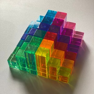 Lucite blocks, Acrylic high transparent rectangle, Lucite transparent, gem blocks, lucite mountain, acrylic blocks, acrylic steps, acrylic image 2