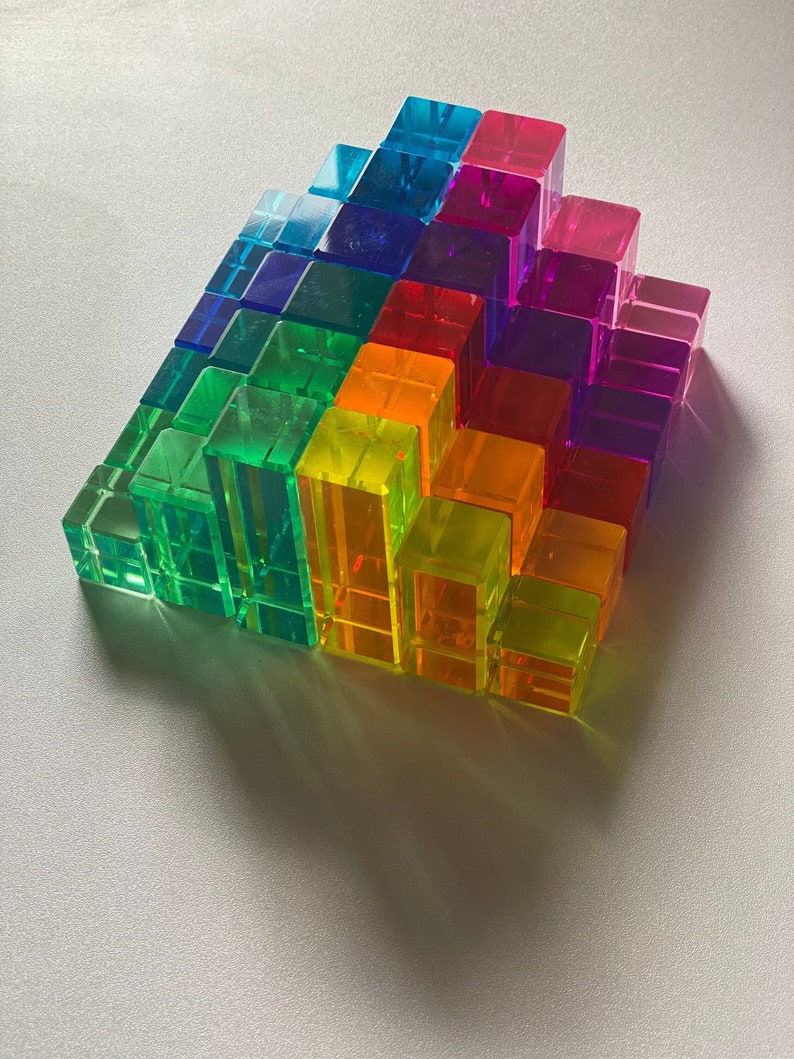 Lucite blocks, Acrylic high transparent rectangle, Lucite transparent, gem blocks, lucite mountain, acrylic blocks, acrylic steps, acrylic image 2