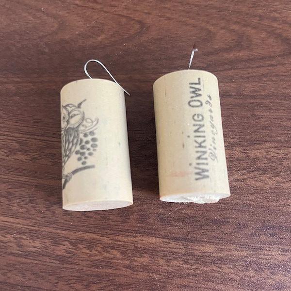 Wine Cork Earring