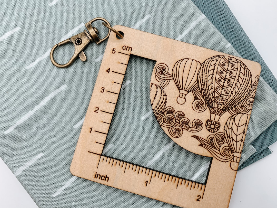 Crochet Ruler Case Balloon Race | 2” Gauge Swatch Ruler | Measurement Tool for Knit ...