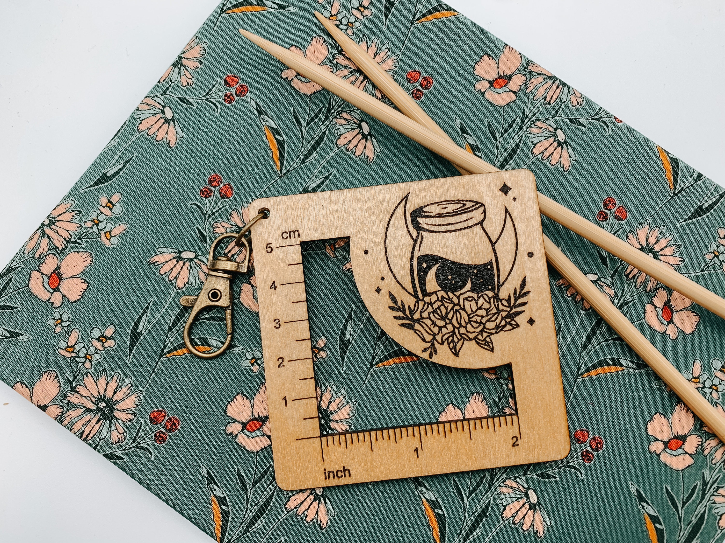 Jar Full of Magic | 2” Gauge Swatch Ruler | Measurement Tool for Knit ...