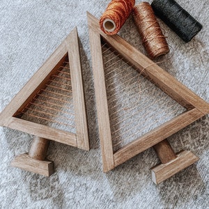 Christmas Tree Weaving Frame (Made To Order) | Triangle Loom Frame | Handmade ⨯ Wood Frame for Weaving