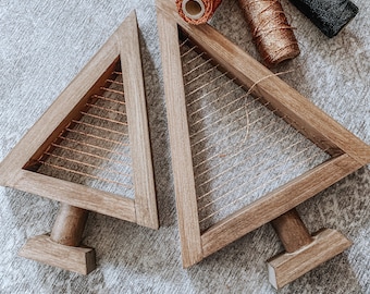 Made to Order Christmas Tree Weaving Frame | Triangle Loom Frame | Handmade ⨯ Wood Frame for Weaving